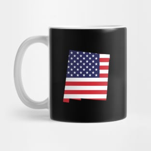 New Mexico State Shape Flag Background Mug